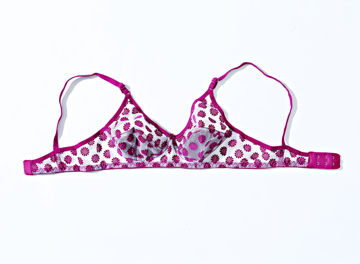 Floral Cotton Net Bra (856) - The Women Wears