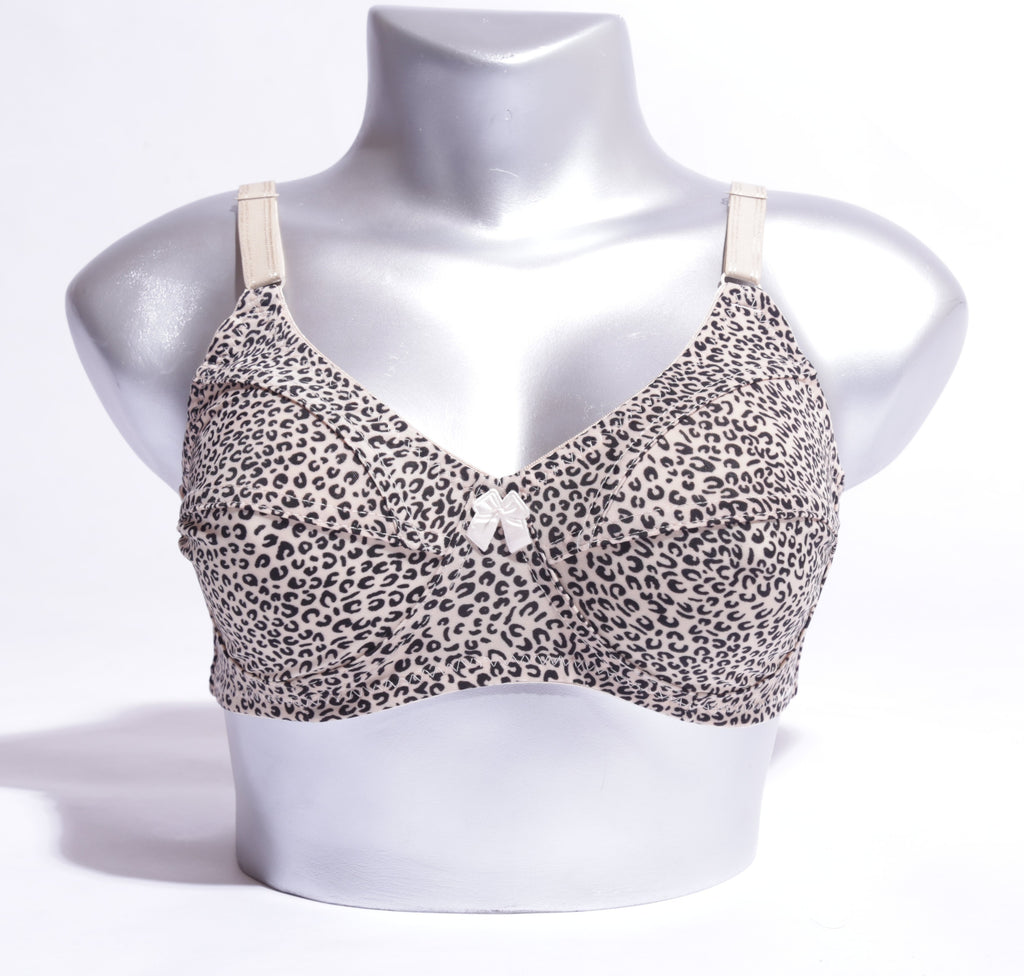 Galaxy Non Padded Cotton Bra - Tiger Print (609) - The Women Wears