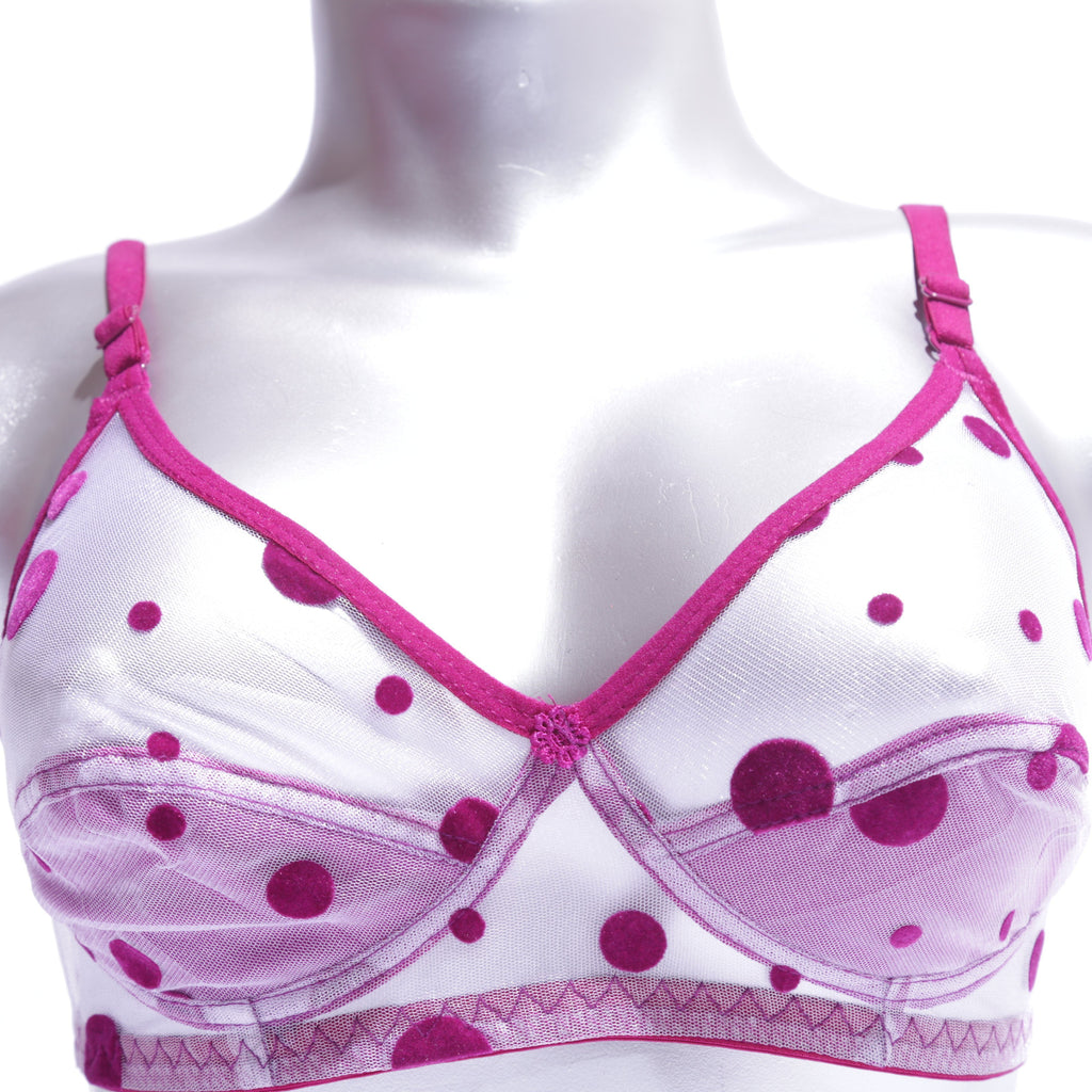 Floral Cotton Net Bra (859) - The Women Wears