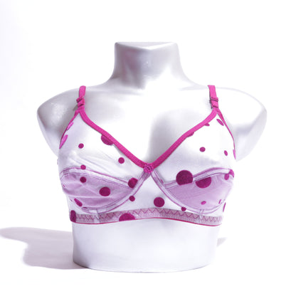 Floral Cotton Net Bra (859) - The Women Wears