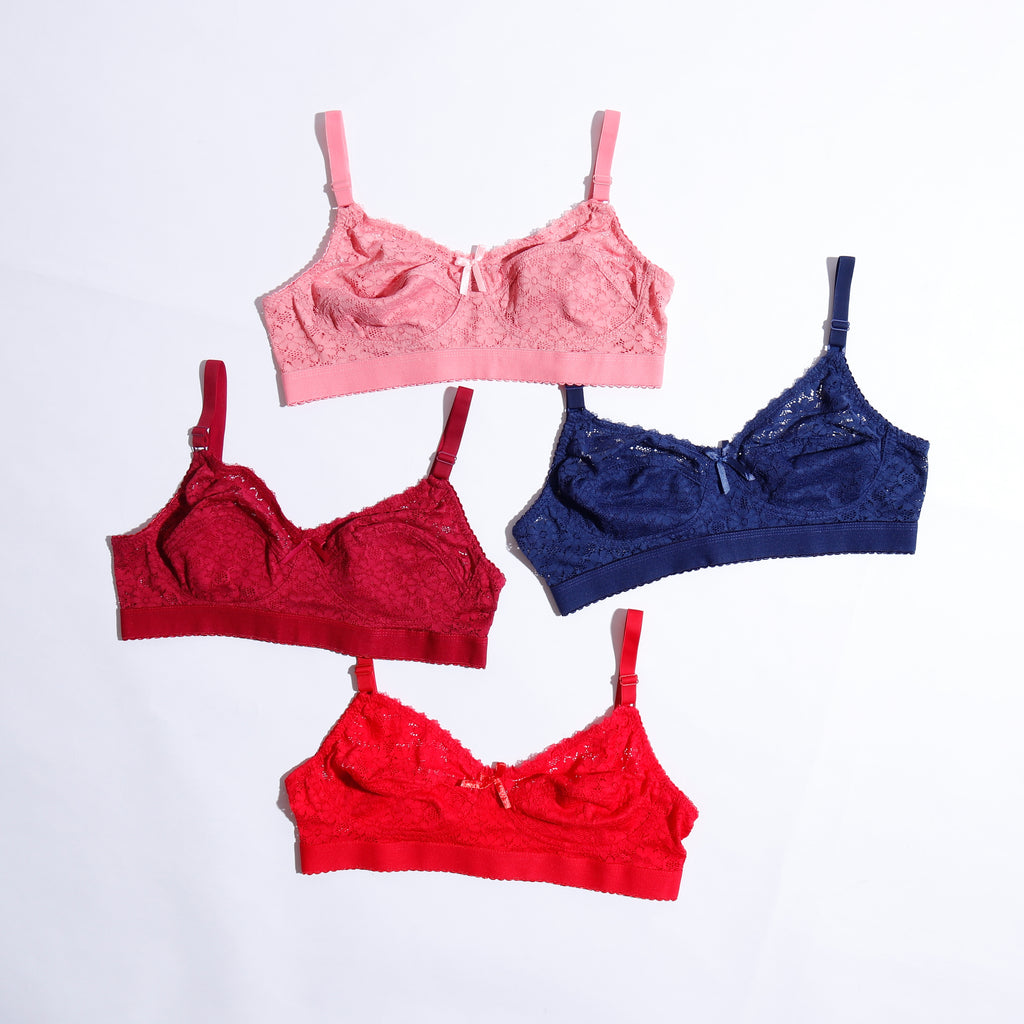 Galaxy Lace Breathable Non Padded Bra - NP1364 - The Women Wears