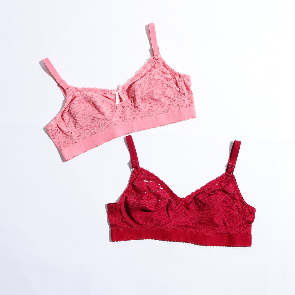 Galaxy Lace Breathable Non Padded Bra - NP1364 - The Women Wears