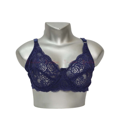 Galaxy Non Padded Non Wired Floral Net Bra (A-486)
