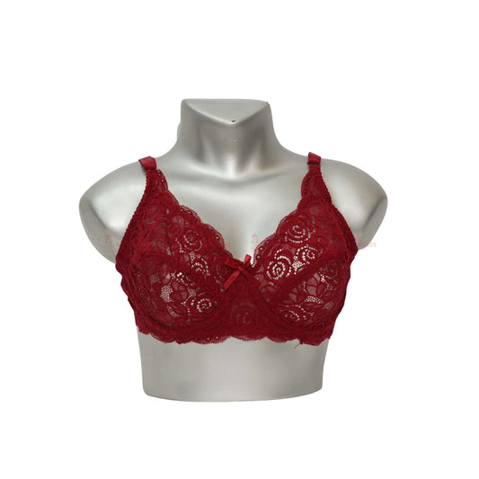 Galaxy Non Padded Non Wired Floral Net Bra (A-486)
