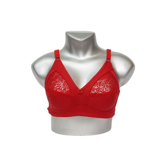 Half Lace Non Padded Non Wired Bra (23432)
