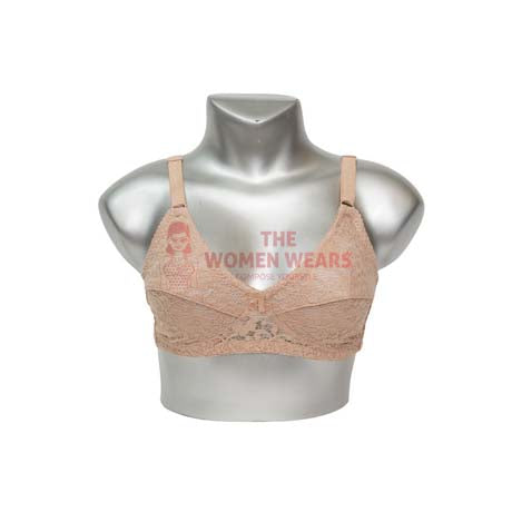 Satin Net Comfortable Bra Non Wired Bra (A42)