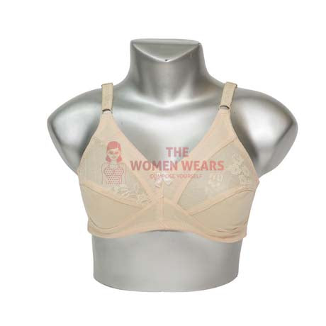 Front Embroidered Elegant Cotton Bra (3243)