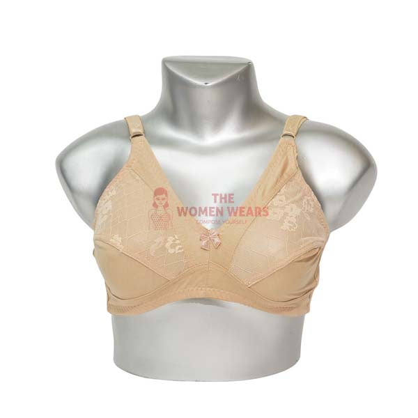 Front Embroidered Elegant Cotton Bra (3243)