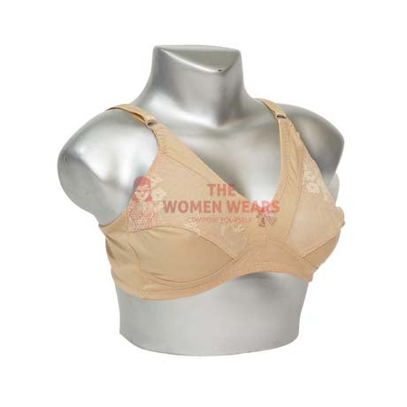 Front Embroidered Elegant Cotton Bra (3243)