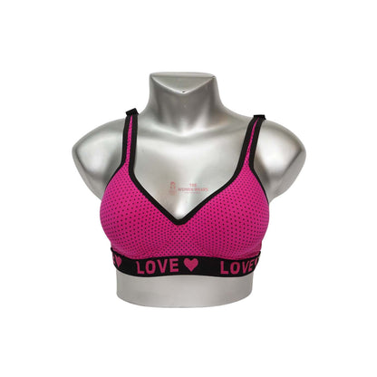 Love Dotted Sports Padded Bra Non Wired (3045)