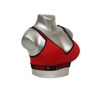 Love Dotted Sports Padded Bra Non Wired (3045)