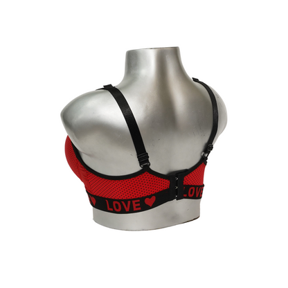 Love Dotted Sports Padded Bra Non Wired (3045)