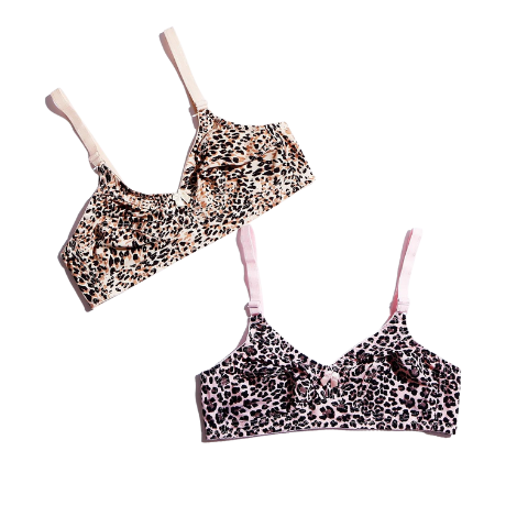 Breathable Non Padded tiger printed Bra - Pack of 2 (1159)