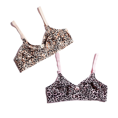 Breathable Non Padded tiger printed Bra - Pack of 2 (1159)