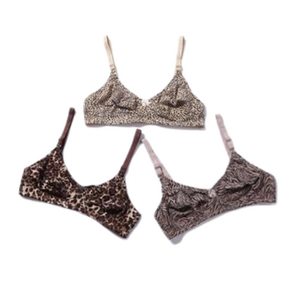 Galaxy Non Padded Tiger Print Bra (Pack Of 2 - P1015)
