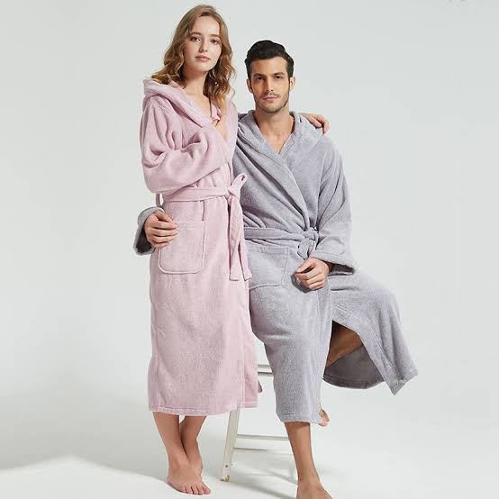 Unisex Winter Warm Hooded Bathrobe Gown (ZN-053)