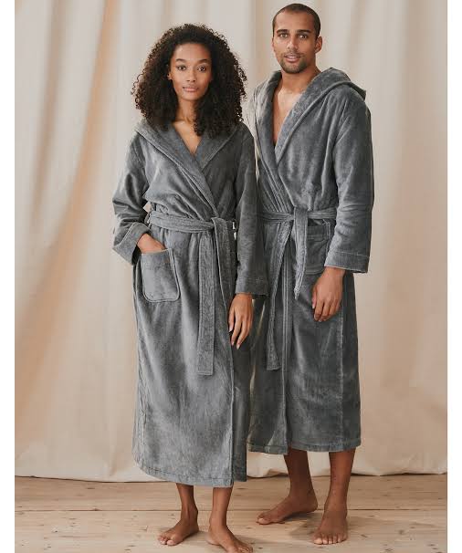 Unisex Winter Warm Hooded Bathrobe Gown (ZN-053)