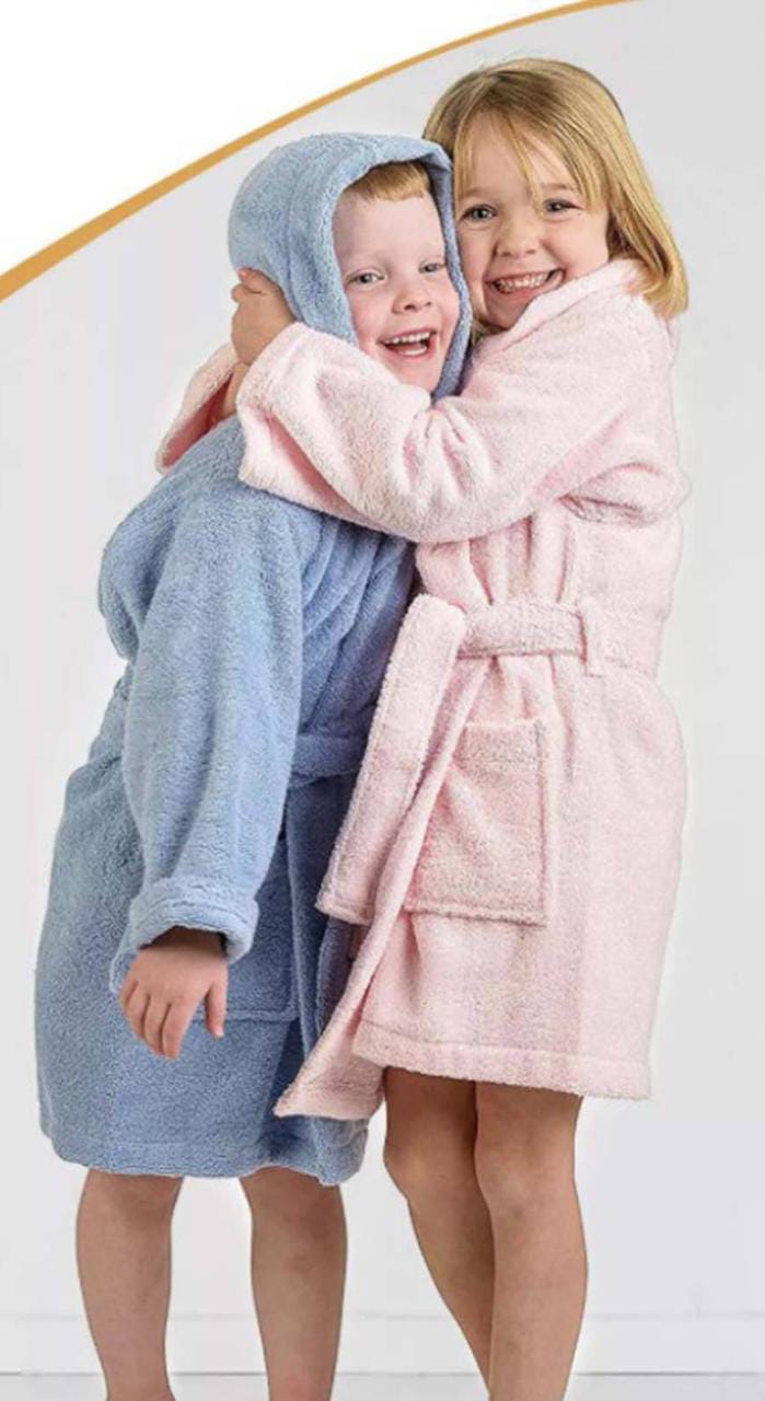 Winter Warm Hooded Kids Bathrobe (ZN-052)