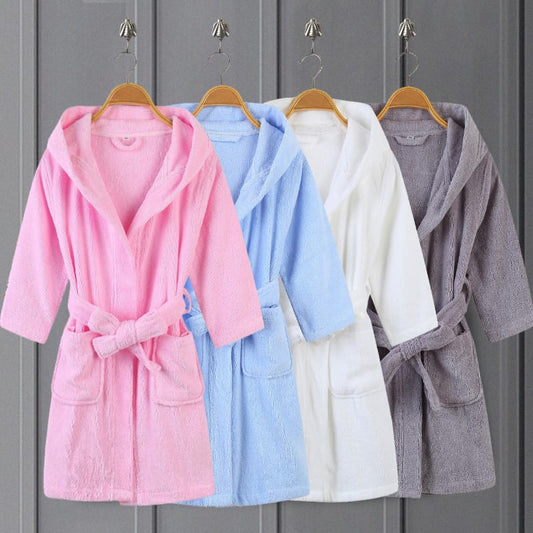 Winter Warm Hooded Kids Bathrobe (ZN-052)