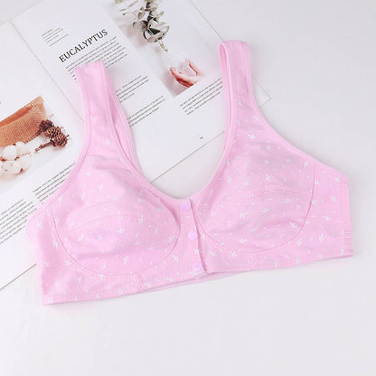 Front Open Three Button Cotton Nursing Bra (NB526)