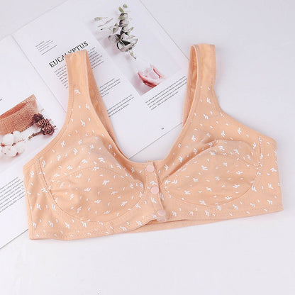 Front Open Three Button Cotton Nursing Bra (NB526)